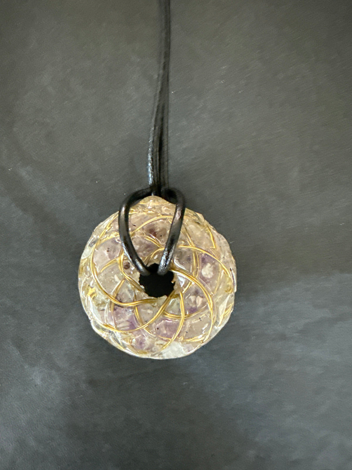 Aetherion Halo Amethyst Pendant