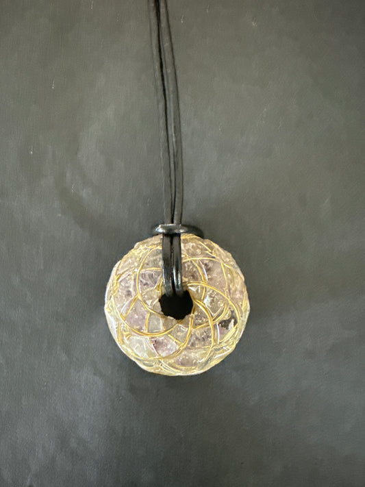 Aetherion Halo Amethyst Pendant